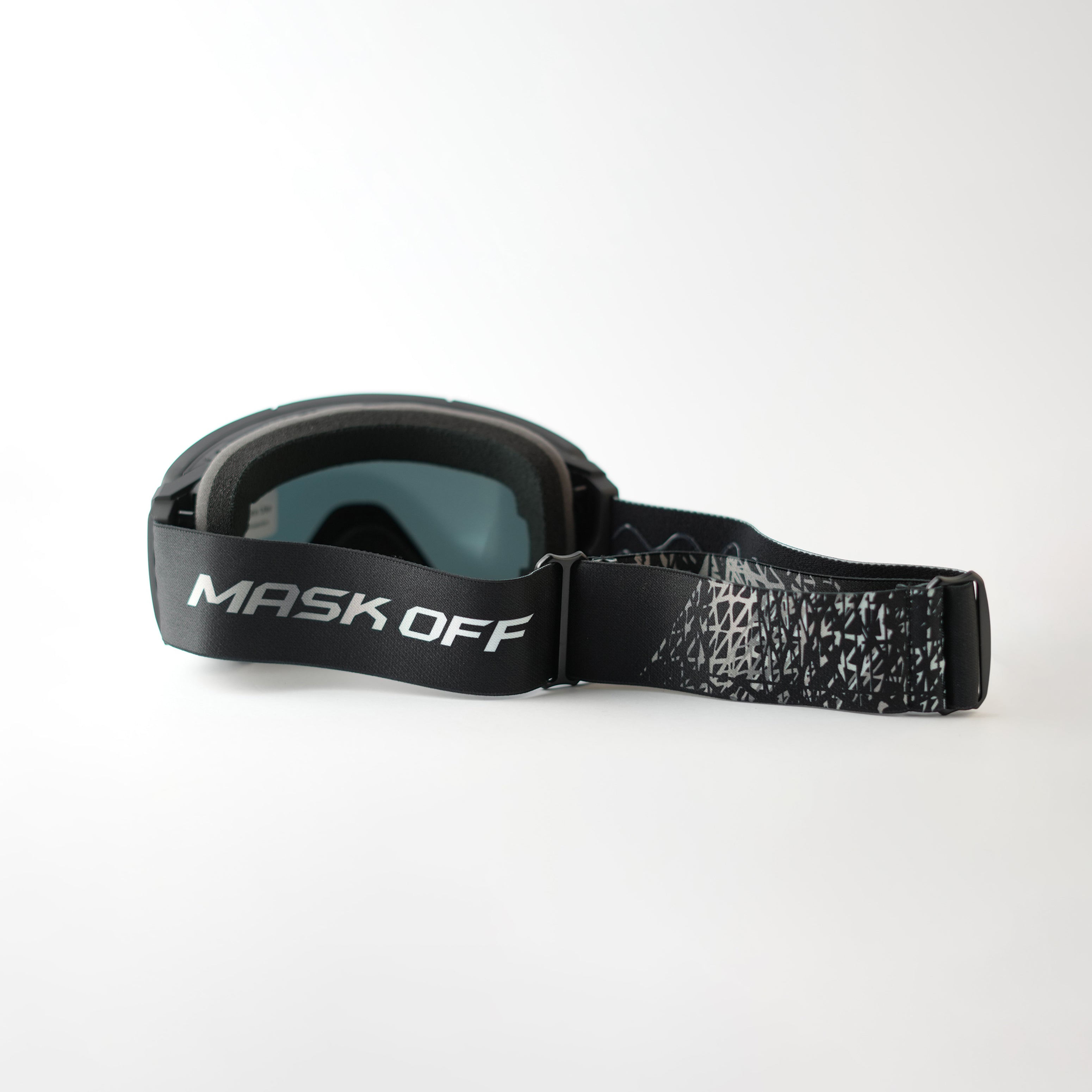 Chroma shift Goggles Black with Black and Grey Printed Strap