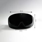 Chroma shift Goggles Black with Black and Grey Printed Strap