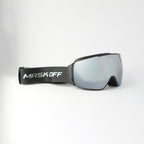 Chroma shift Goggles Ice Chrome Silver Miror with Black and Grey Printed Strap