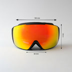 Chroma shift Goggles Red Miror with Black and Red Printed Strap