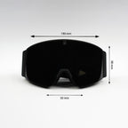 Max Vison Goggles Vapor Black with Black strap