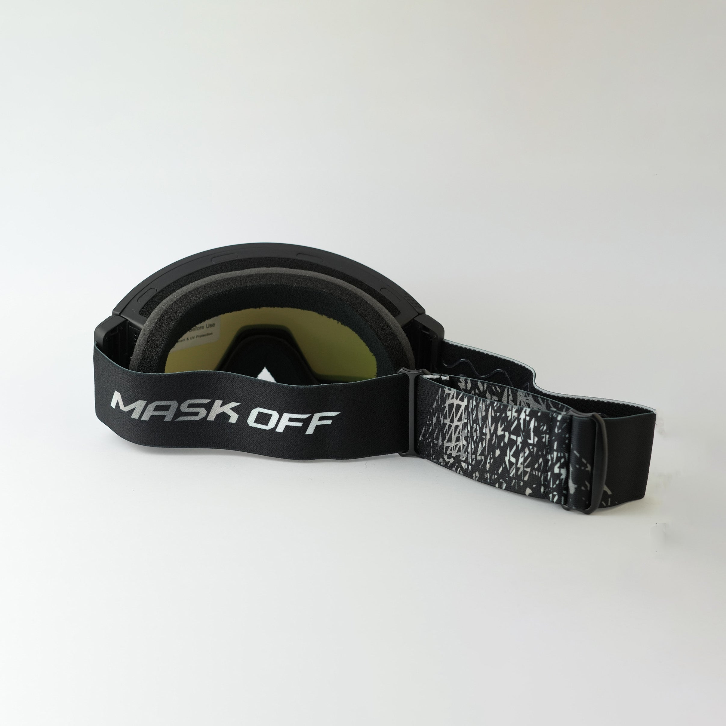 Max Vison Goggles Ice Chrome Silver with Black and Grey Printed Strap