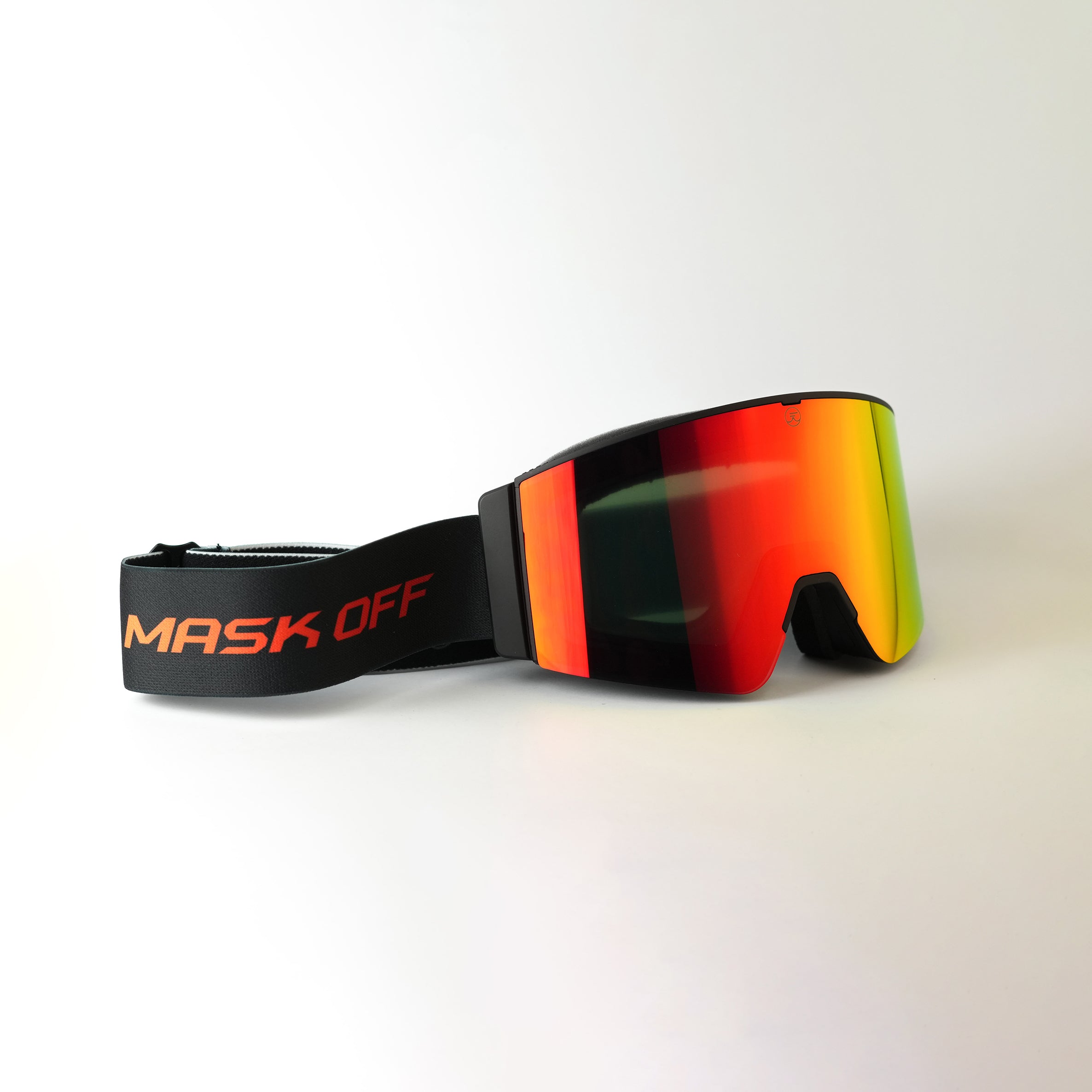 Max Vison Goggles Red Miror with Black and Red Printed Strap