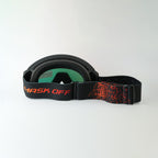 Max Vison Goggles Red Miror with Black and Red Printed Strap