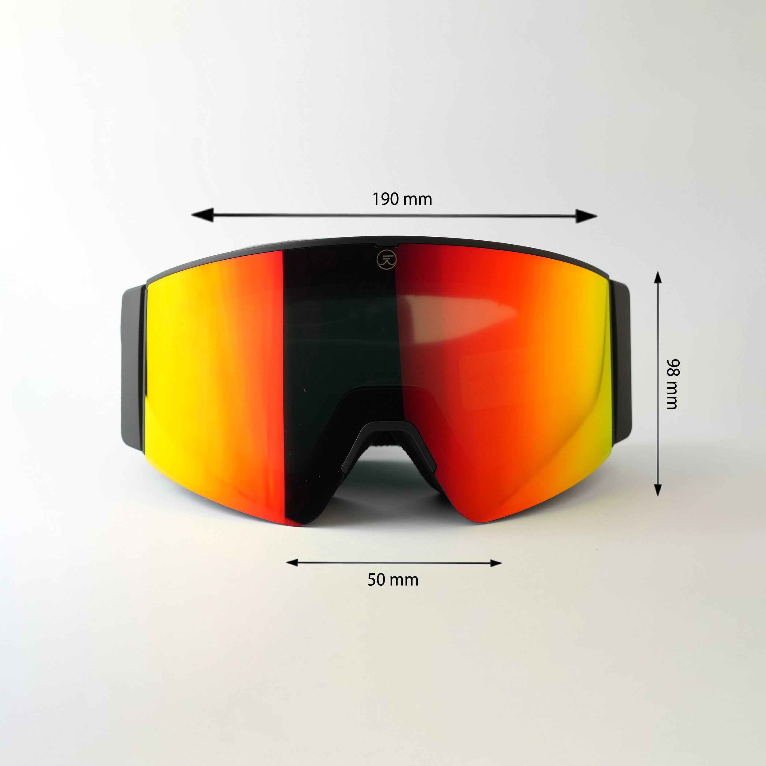 Max Vison Goggles Red Miror with Black and Red Printed Strap