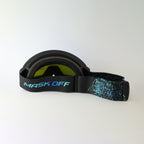 Max Vison Goggles Bleu Tint with Black and Bleu Printed Strap