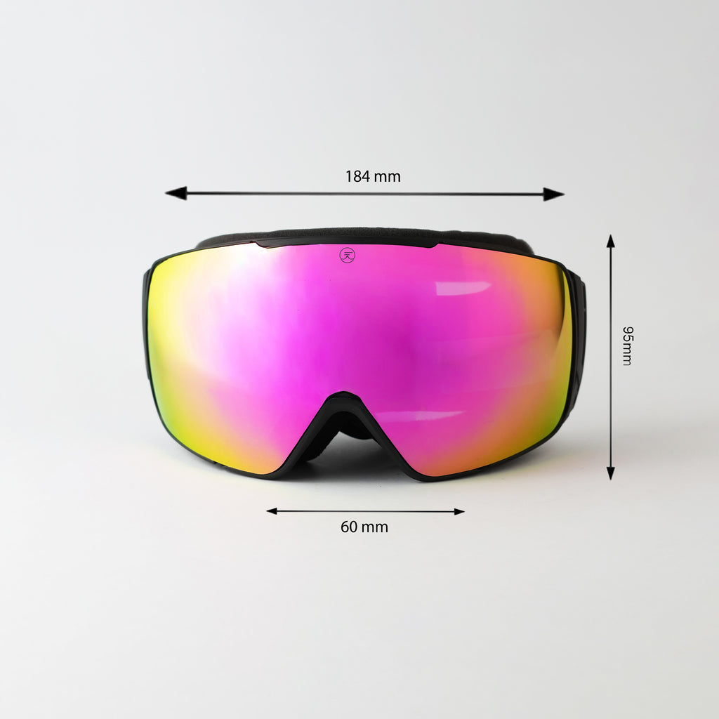 Chroma shift Goggles Pink Eclipse with Black Strap