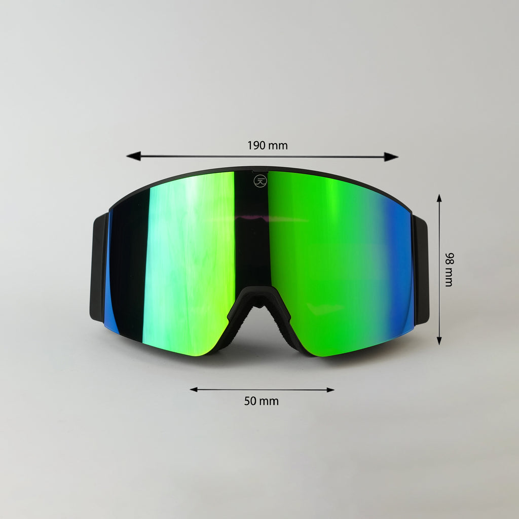 Max Vison Goggles Green Miror with Black Strap