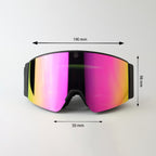 Max Vison Goggles Pink Eclipse with Black Strap
