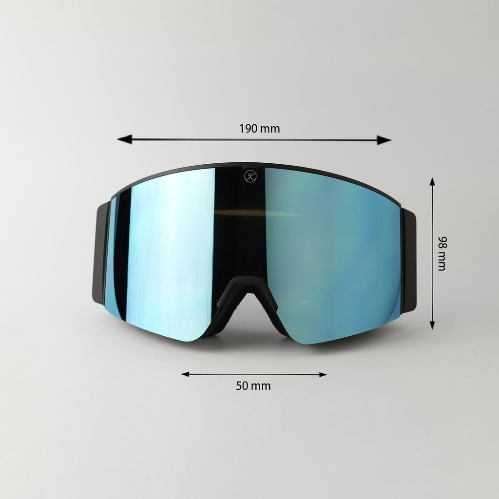 Max Vison Goggles Ice Blue with Black Strap